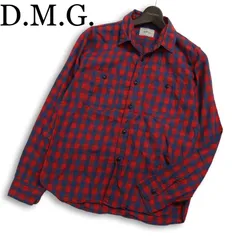 D.M.G. ドミンゴ 通年★ 長袖 チェック ワーク シャツ 日本製 Sz.3 メンズのサムネイル