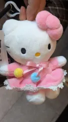 ハローキティ ピンク ドレス ぬいぐるみ キーホルダー