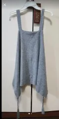 ニット グレー 紐 ノースリーブ