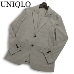UNIQLO ユニクロ 通年【感動ジャケット】 SLIM FIT グレンチェック テーラード ジャケット Sz.L メンズ