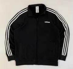 必須アイテム adidas コットン スウェット トラックジャージ トップス ブラック