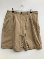 TOMMY HILFIGER トミーヒルフィガー チノパンツ 33 ベージュ ハーフ・ひざ丈 ショート・ひざ上丈 コットン 無地 ワンポイント 刺繍 スタンダード レギュラー