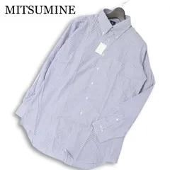 【新品 未使用】 MITSUMINE ミツミネ 通年 SOMELOS ★ 長袖 ストライプ ボタンダウン シャツ Sz.LL メンズ 大きいサイズのサムネイル