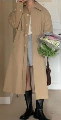 muguet rose midi trench coat dark beige - メルカリ