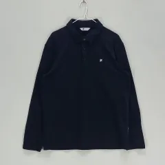 状態良好 FILA フィラ メンズ105 カラーTシャツ 2023年秋冬 ネイビー 01249