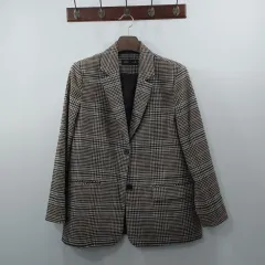 ミッソ レディース ブラウン CHECK 秋冬用 スーツ ブレーザー ジャケット