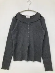 LEPSIM レプシィム カーディガン/ボレロ F グレー コットン ニット 無地 ミドル丈 長袖