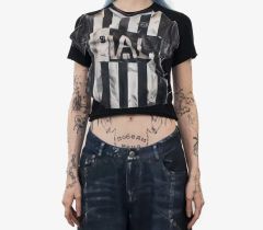 デニムプリンテッドTシャツatb1133wDENIM BLUE アンダーソンベル 
