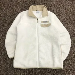 Columbia 白 フリース ジップアップ ジャケットのサムネイル