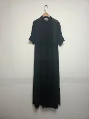 ZADIG&VOLTAIRE ザディグ・エ・ヴォルテール シフォン ドレス ロング丈 ONE PIECE ブラック (M)のサムネイル