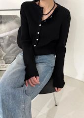 新品タグ付✨ebure 2024 セミシアーニット プルオーバー 長袖 38