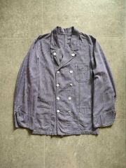 40s 50s ブラックシャンブレー カバーオール ダブルブレスト 黒シャン