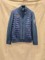 パーリーゲイツ ブルー キルティング ニット カーディガン 兼 ジャケット 44のサムネイル