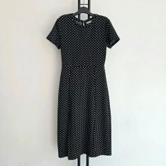 シェリーラファム☆フランシュリッペ 麻混 ビーズ 刺繍 リボン ドット