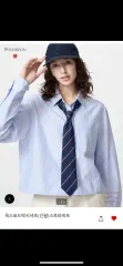 出品 UNIQLO JW Anderson オックスフォード オーバーサイズシャツ ストライプ