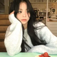アンゴラ ニット ライトブルー