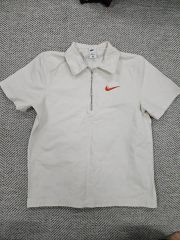 NIKE ハーフジップ ワークシャツ 半袖シャツ XXLサイズ 白 - メルカリ