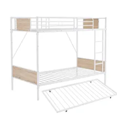 二段ベッド 子ども用寝具 アクタス はしごのみ ロフトベッド システムベッド ハシゴ 全新品 【 移動式引き出し付きベッドフレーム】 パイプベッド シングル 木 収納 北欧風 子供部屋 スチール 耐震 ベッド SDG 1年保証付きのサムネイル