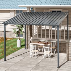 テラス屋根 大型屋根 バルコニー パーゴラ 幅284*奥行き265*高250 テラス屋根 大型屋根 バルコニー パーゴラ 幅284*奥行き306*高251