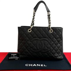 CHANEL キャビアスキン 復刻トートバッグ ブラック - メルカリ