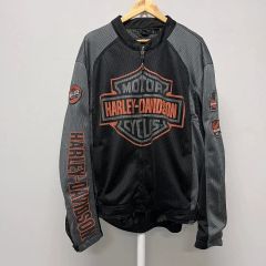 ハーレーダビッドソン メッシュ2way レザージャケット 牛革 ブラック