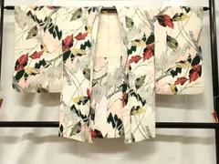 平和屋着物＃アンティーク　大正ロマン　羽織　枝葉文　金彩　正絹　逸品　CABF6188dy