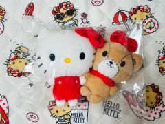 希少！おさるとハローキティのミニぬいぐるみセット - メルカリ