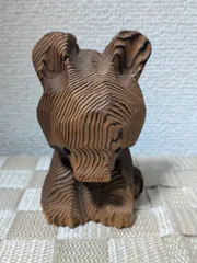 可愛い木製クマの置物