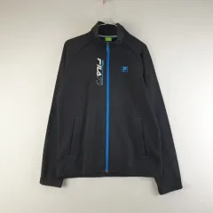 J3335 FILA メンズ95 ブラック トラック スーツ 起毛 ジャケット