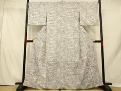 平和屋着物●本場大島紬　横段文　正絹　逸品　BAAW5101hj 平和屋着物○本場大島紬 染大島 訪問着 枝花文 金彩 正絹 逸品