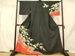 平和屋着物●豪華振袖　型染め　松竹梅花文　正絹　逸品　AABH4617ck 平和屋着物○豪華振袖 型染め 松竹梅花文 正絹 逸品 AABH4617ckの通販