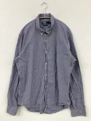 Polo by Ralph Lauren ポロバイラルフローレン シャツ/ブラウス XL ブルー コットン チェック柄 ミドル丈 長袖 ボタンダウン