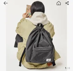 リー Lee スモール TWEE(トゥウィー) ロゴ ナイロン バックパック チャコールのサムネイル