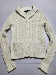 POLO RALPH LAUREN(ポロラルフローレン) ケーブル編み ショールカラー カーディガン ウィメンズ m ポロ1191