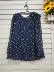 #レディース ドット柄 シフォン ブラウス