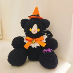 着せ替えねこちゃん 黒猫 ぬいぐるみ 海外作家様 ハンドメイド 創作