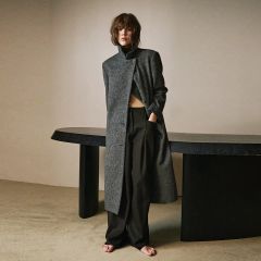 DIESEL ウール混コート ホワイト - メルカリ