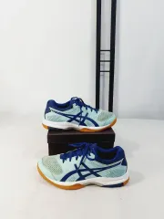 アシックス ゲル ロケット バドミントン バレーボール インドアシューズ ミント/ネイビー 245