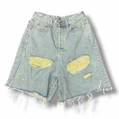 VETEMENTS Destroyed Baggy Shorts デトロイトバギーショーツ ハーフパンツ ヴェトモン UE64SS210X インディゴ 30 （10461M）のサムネイル