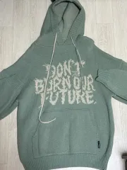 アジョバイアジョ Wool Knit Hoodie Mintのサムネイル