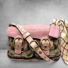 コーチ ショルダーバッグ ピンク シグネチャー Y2K アーカイブ フェアリーグランジ ミニバッグ レディース coach shoulder bag pink y2k signature mini bag vintage coach 2732