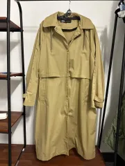 ザラ クロップド トレンチ ロング コート M