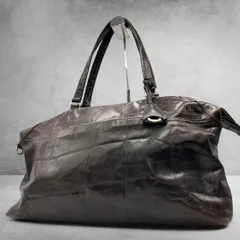 アニアリ ボストンバッグ クロコ型押し 本革 レザー 旅行バッグ メンズ レディース archive Aniary boston bag croc embossed leather travel bag large capacity unisex 2737のサムネイル