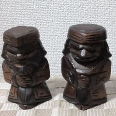 長寿.木彫り系置物.中古良品！ - メルカリ