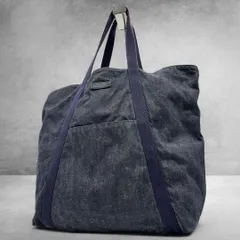 ブラックレーベル トートバッグ デニム チェック柄 大容量 メンズ レディース black label crestbridge denim tote bag check lining large tote unisex 2739のサムネイル