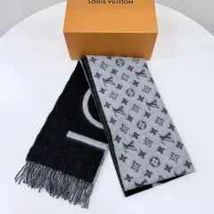 未使用/プレゼント可能 Louis Vuitton ルイヴィトン モノグラム スプリット カシミア マフラー ストール