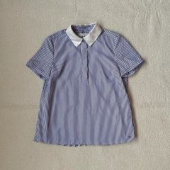 希少JUNYA WATANABE 丸襟ストライプ柄半袖シャツ 1994 - メルカリ