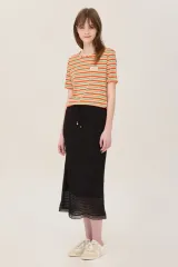 (定価22万ウォン ヒョンジェ(HYUNJAE)出品中の新品) BENETTON シャーリングゴム ロング丈スカートのサムネイル