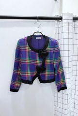 Christian Dior ヘリンボーン ショート ダブル ジャケット - メルカリ
