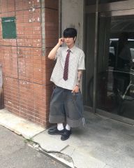sooty herringbone I denim shorts - メルカリ